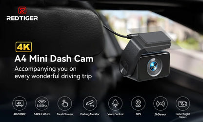 4k Dash Cam Front and Rear Drive Recorder