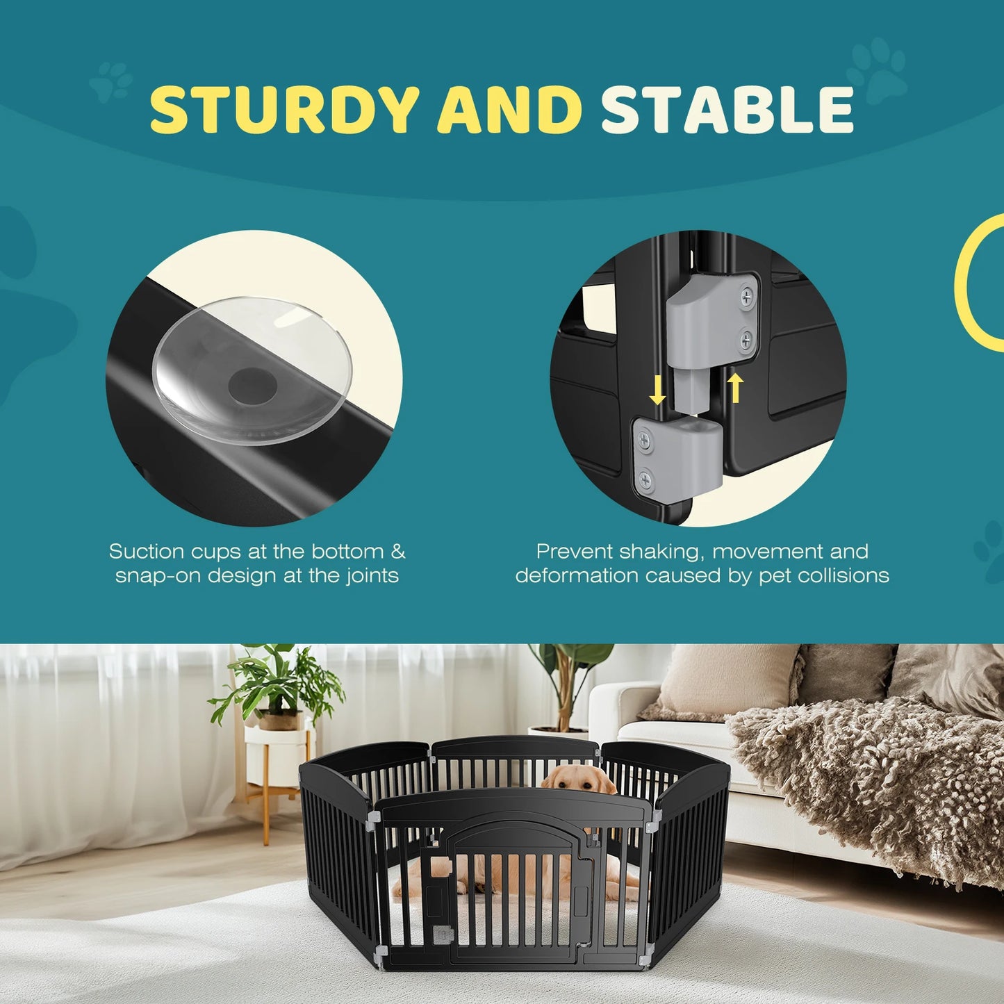 Expandable, Durable Pet Fence/Playpen
