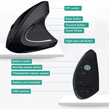 Ergonomic Wireless Optical Mouse