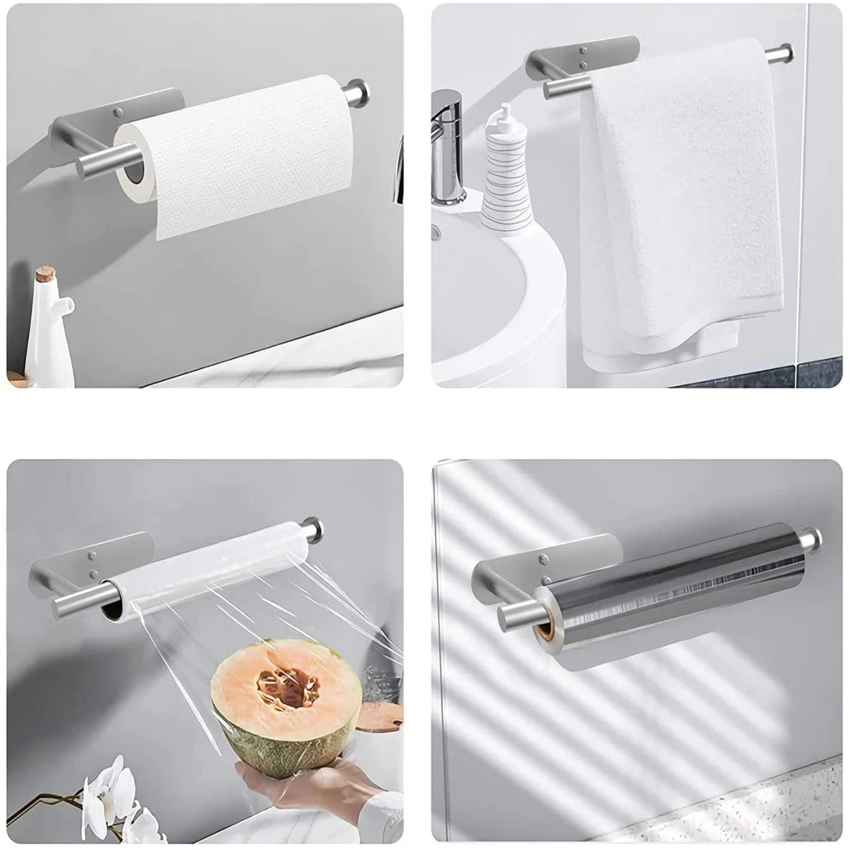 Adhesive Paper Towel Rack