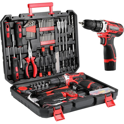 138 Pcs Power Tool Set with 12V Cordless Drill