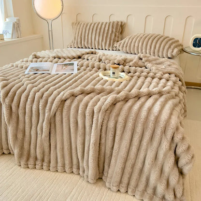 Super Soft Faux Rabbit Fur Blanket