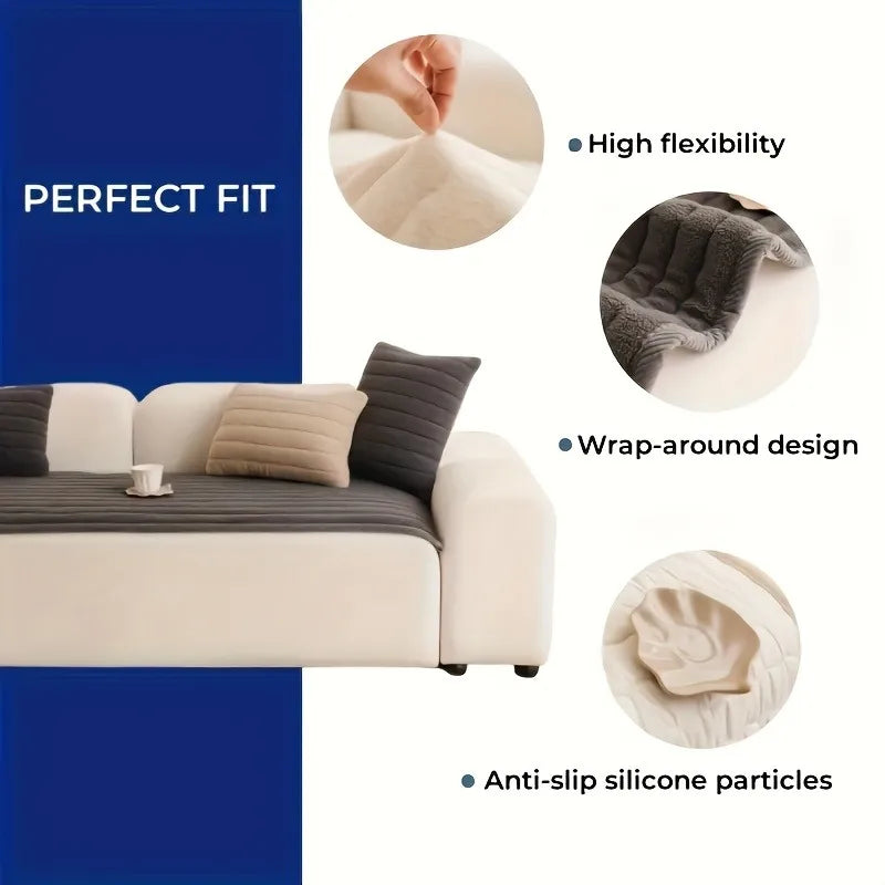 Thick Quilted Fleece Sofa Cover, Pet Friendly
