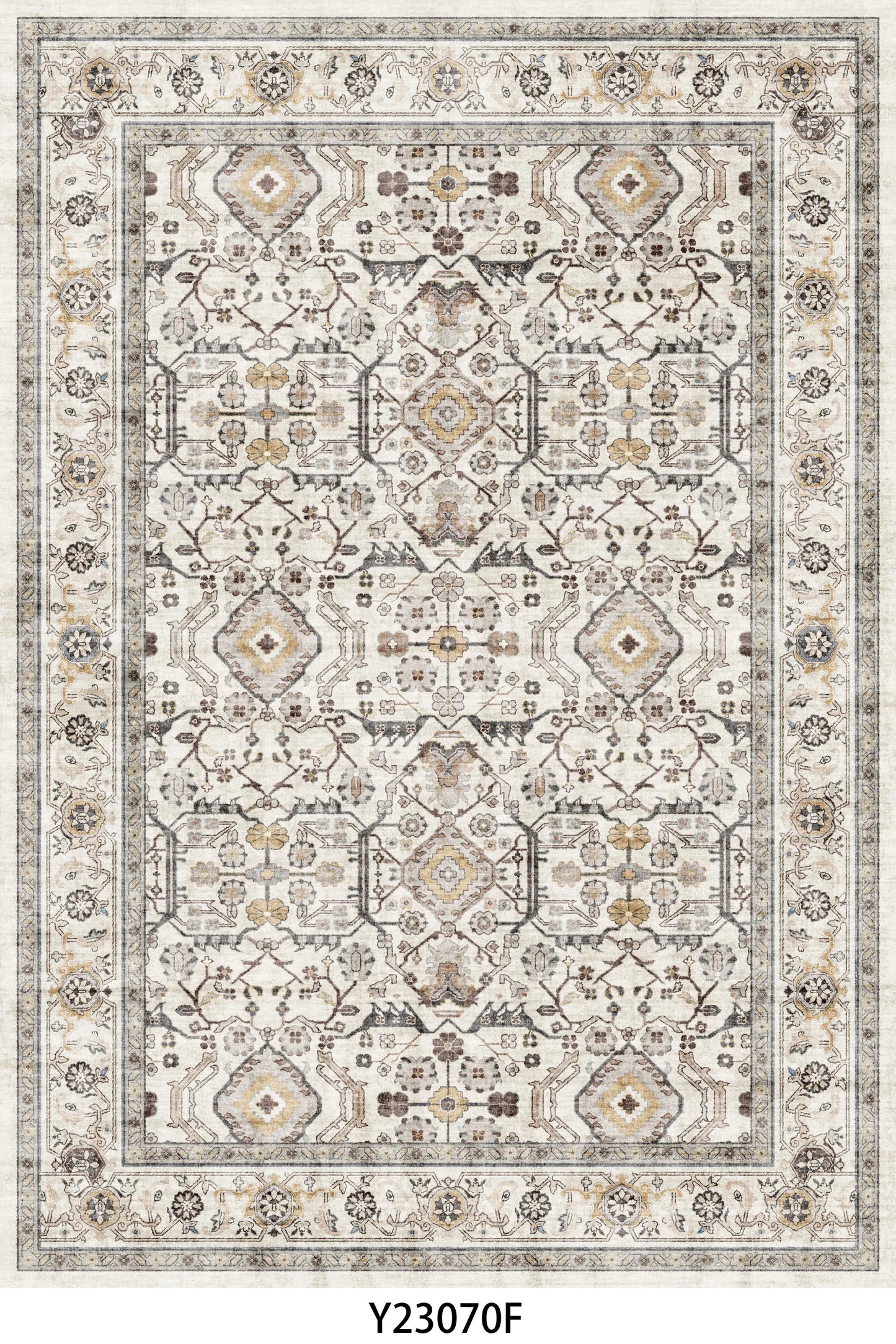 Vintage Style, Washable Area Rug