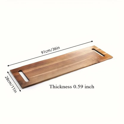 36X12in Acacia Wood Charcuterie Board