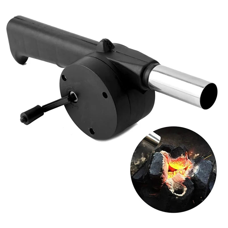 Portable BBQ/ Fire Starter Hand Cranked Fan