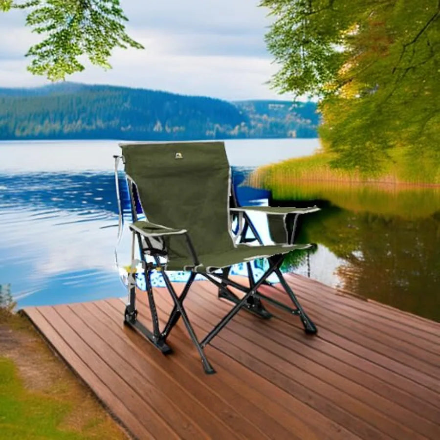 Folding Kickback Rocking Chair
