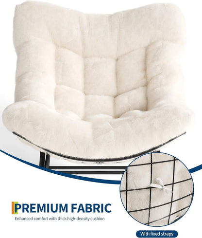 Outdoor/Indoor Oversized Rocking Chair with Footrest