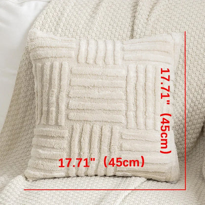1pc Boho Faux Fur Throw Pillow Covers