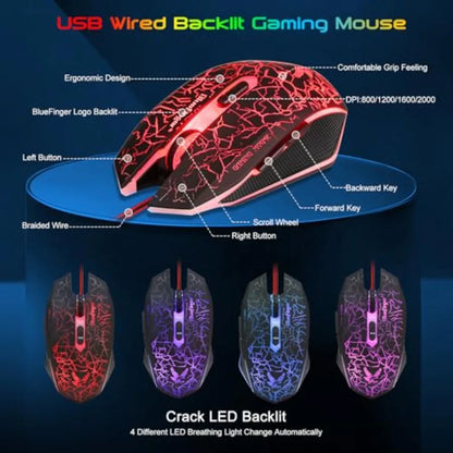 Gaming Keyboard Mouse Headset Combo