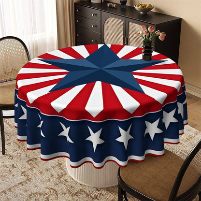 Patriotic Table Runner with Stars and Stripes Print