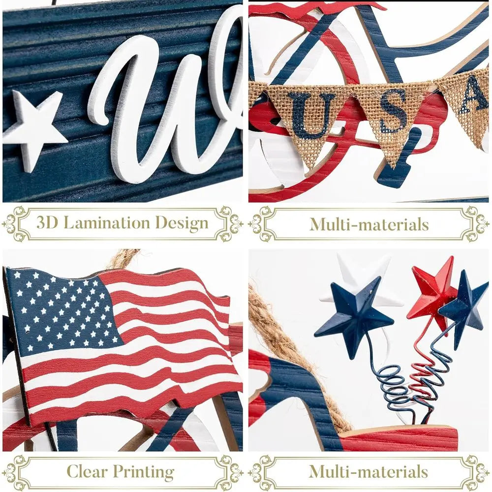 Patriotic Wooden Wreath