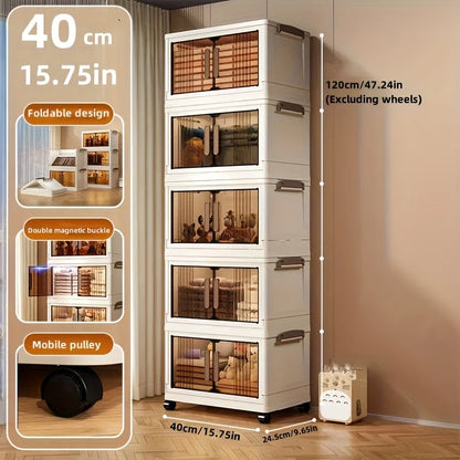 4/5-Tier Heavy-Duty Folding Storage Cabinet