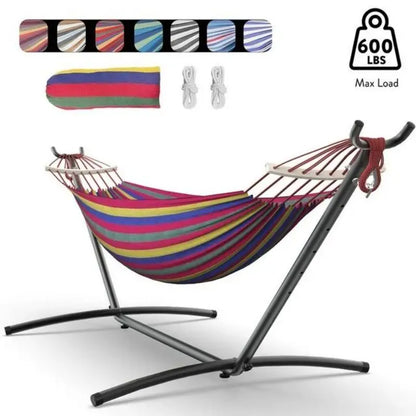 Gyroor Hammock with Adjustable Stand 600lb Capacity