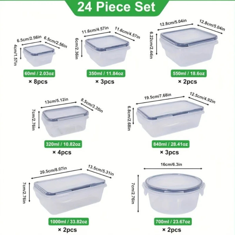 48pc BPA-Free Airtight Food Containers & Lids
