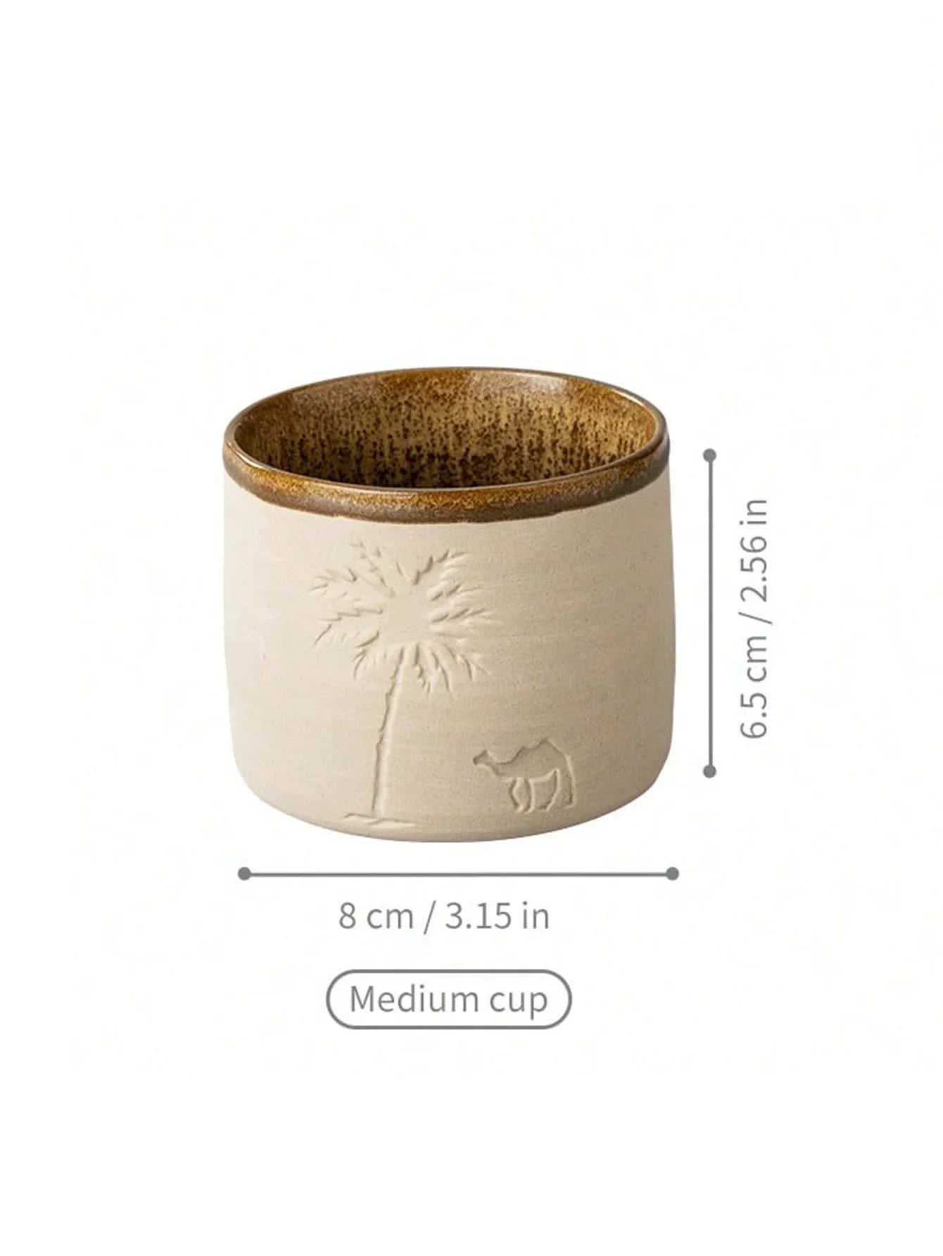 Desert Camel & Palm Tree Ceramic Coffee Mug
