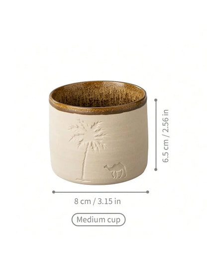 Desert Camel & Palm Tree Ceramic Coffee Mug