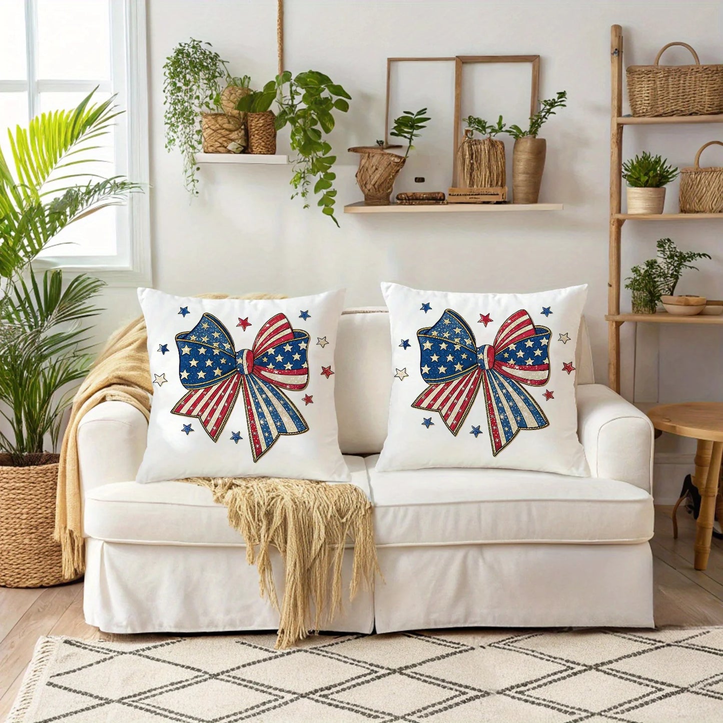 Set of 2 Patriotic Pillow Covers