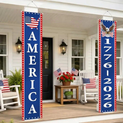2 Pk 250th Anniversary Patriotic Hanging Banner