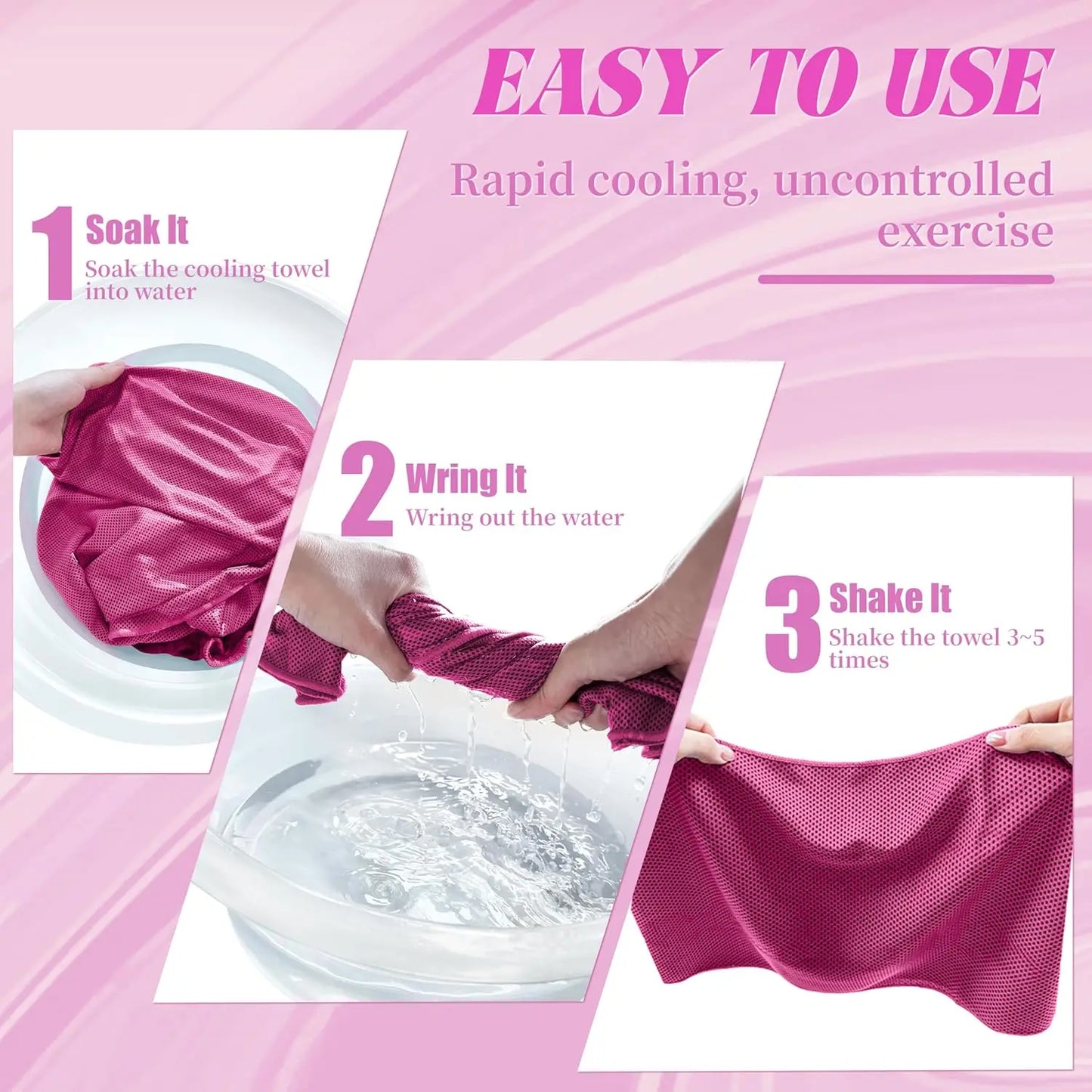 4 Pack Cooling Towels
