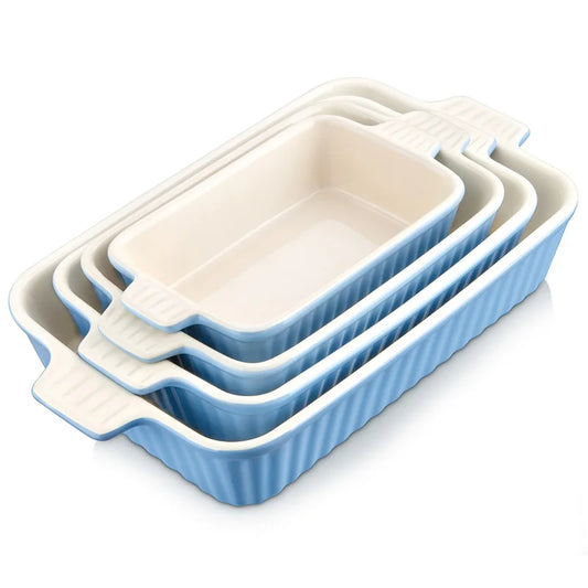 4-Piece Ceramic Baking Dish Set