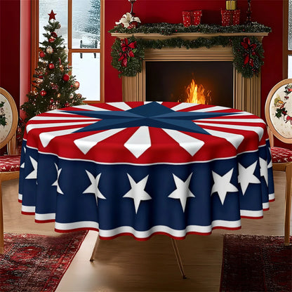 Patriotic Table Runner with Stars and Stripes Print