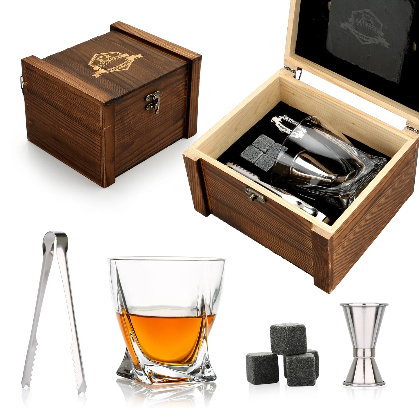 Whiskey Stones & Glasses Set