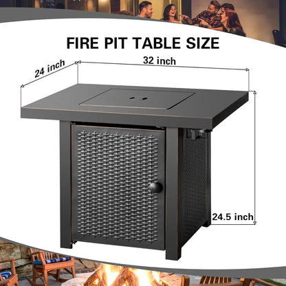 2-in-1 Propane Fire Pit & Table
