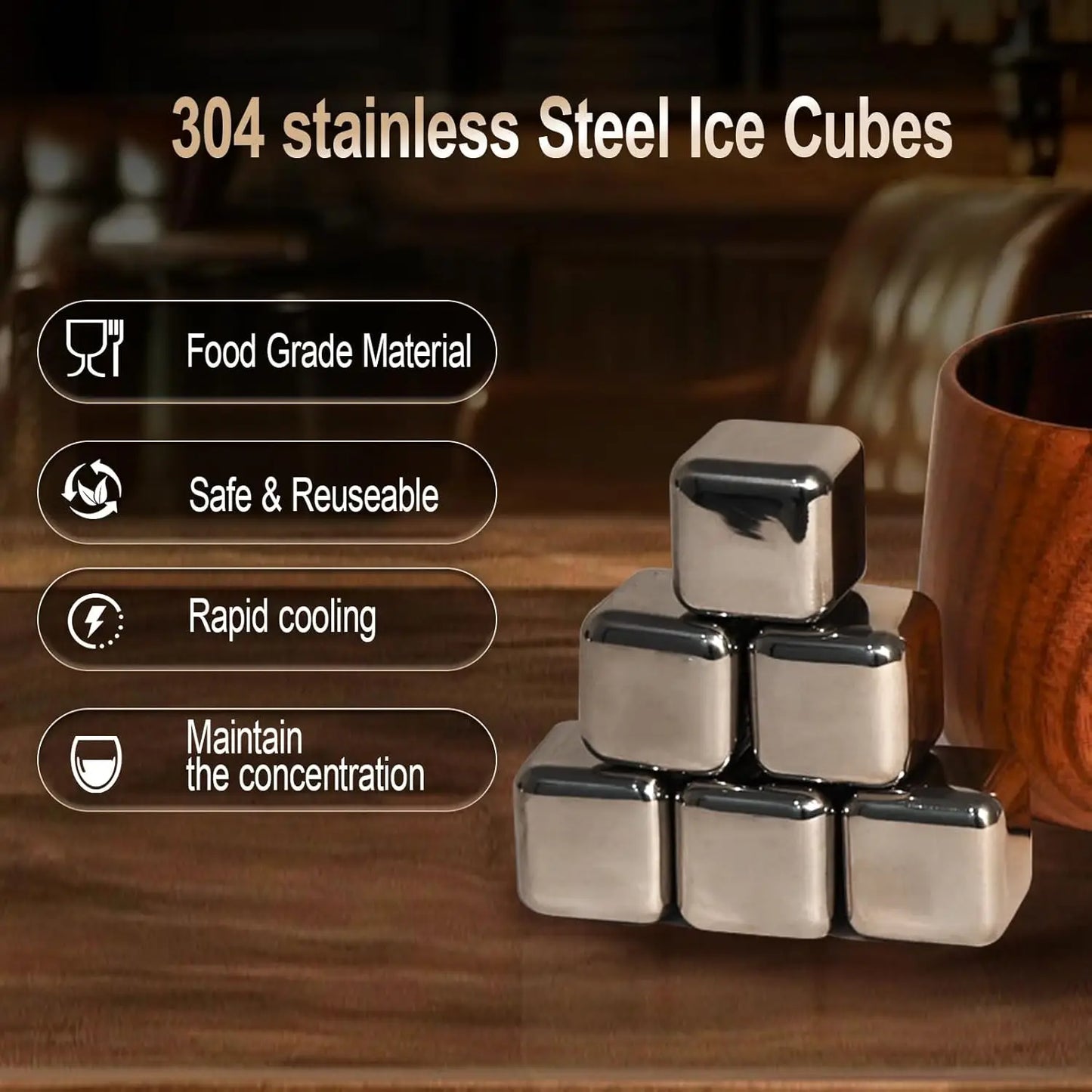 Handcrafted Charred Wooden Whiskey Glass Set