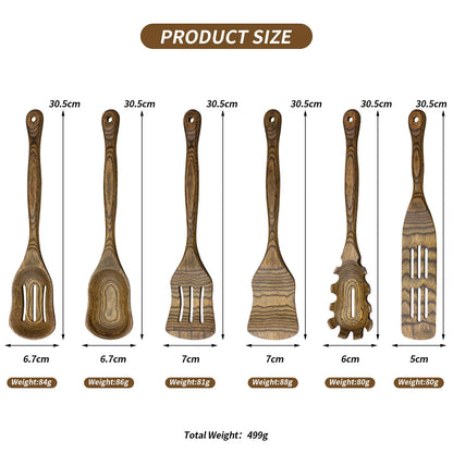  6pcs Pakkawood Kitchen Utensils Set