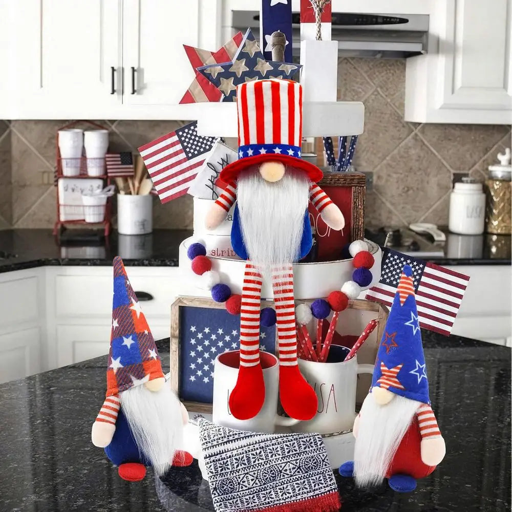 3-Piece Patriotic Gnome Set