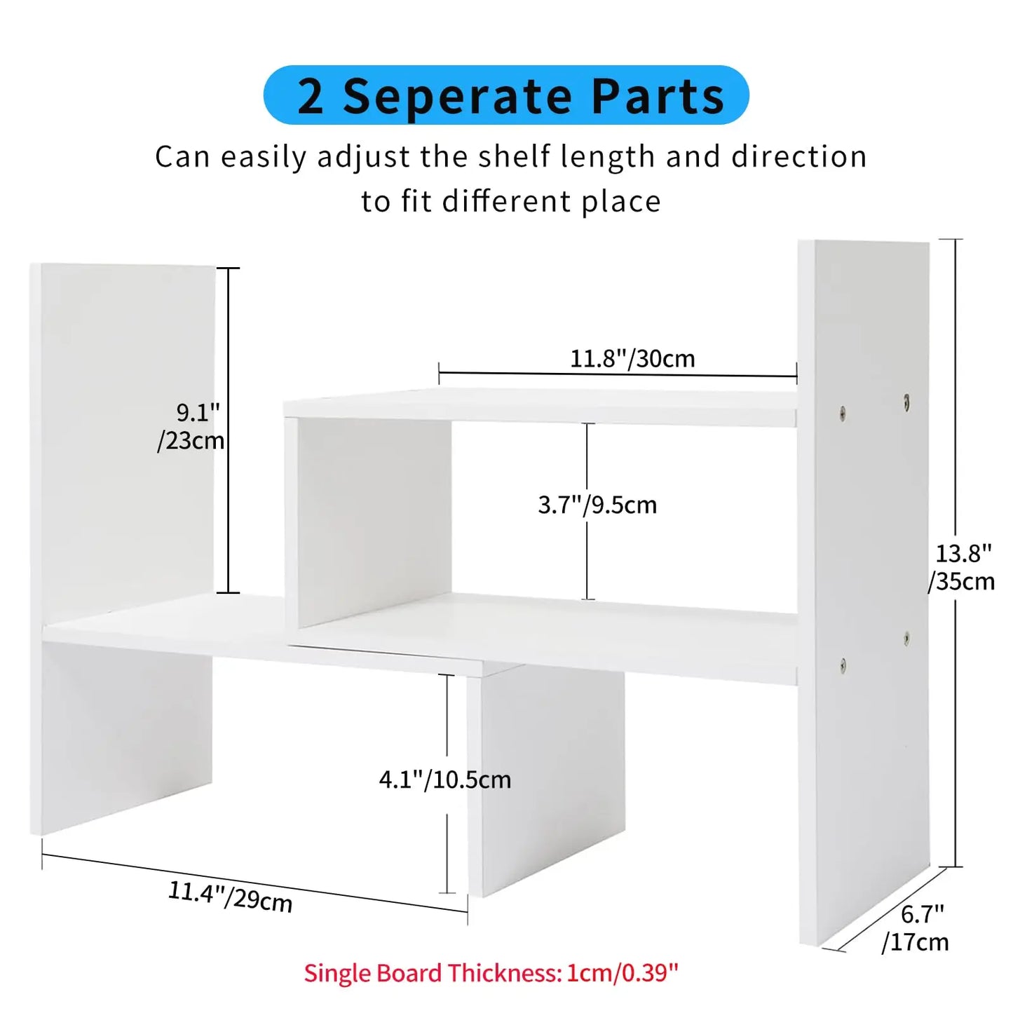 Adjustable Wood Office Storage Rack