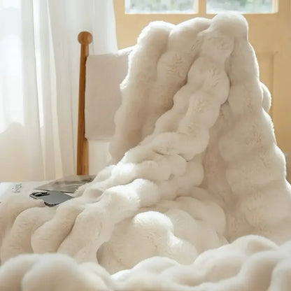 Cozy Faux Rabbit Oversized Throw