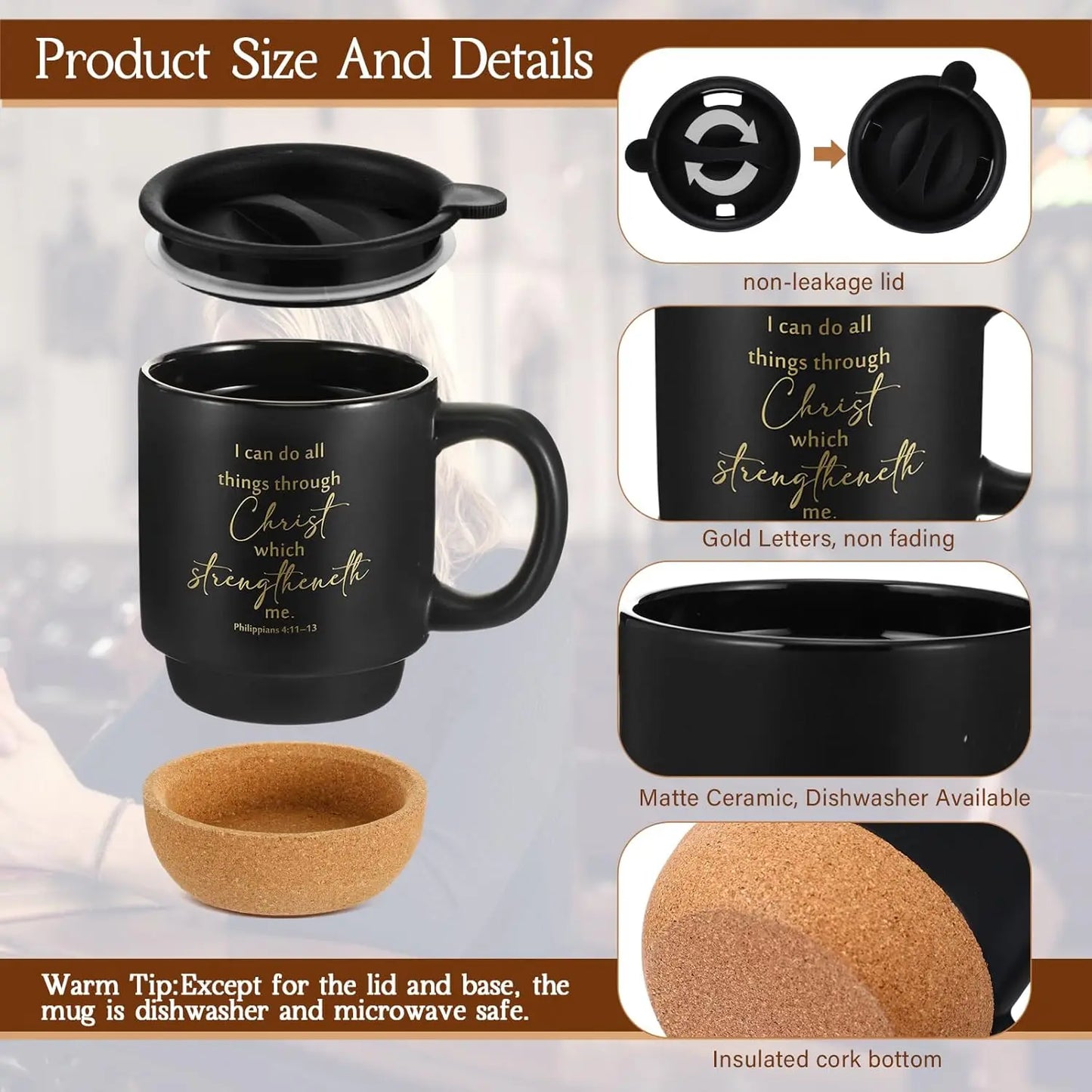6-Pack Christian Coffee Mugs