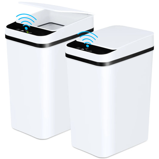 2 Pk 12L Slim Automatic Sensor Trash Cans
