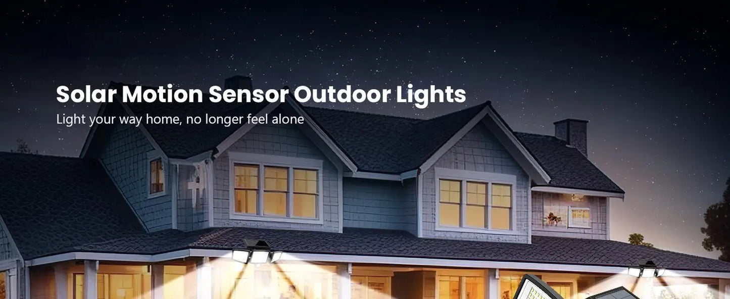 Motion Sensor 3-Head 200+ LED Outdoor Security Light