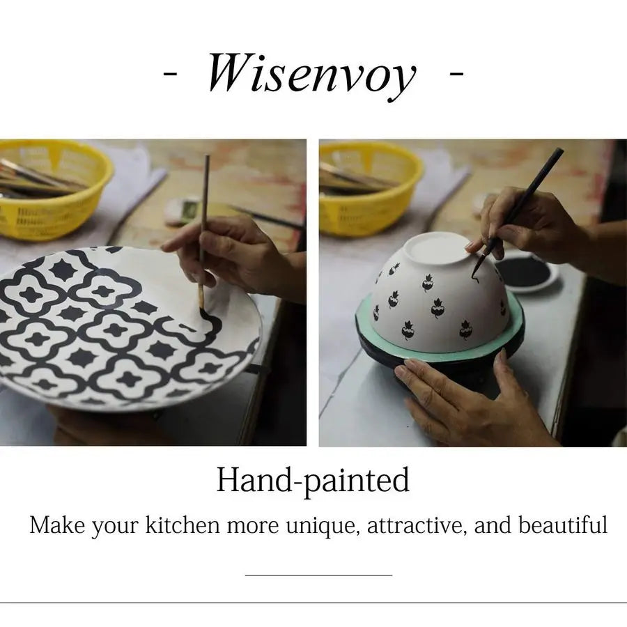 Ceramic Plates and Bowls for 4