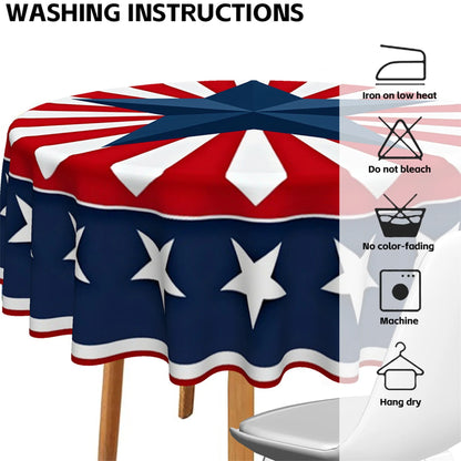 Patriotic Table Runner with Stars and Stripes Print