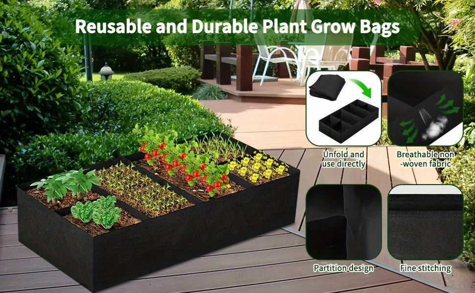 3x6 ft 128 Gallon Raised Garden Bed