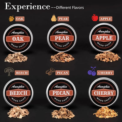 Cocktail Smoker/Infuser Kit with Torch - 6 Flavors Wood Chips