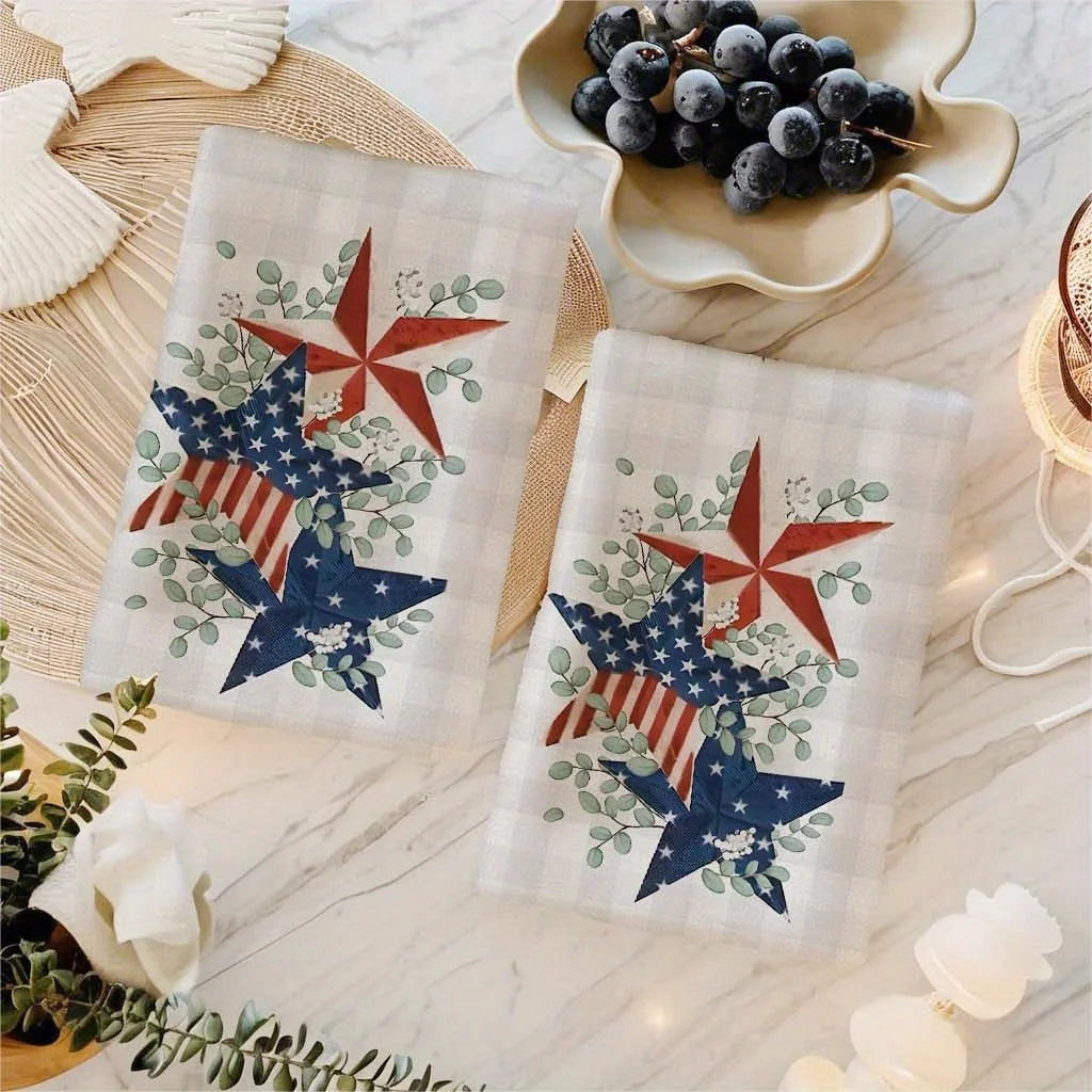 2PCS Patriotic Kitchen Towels