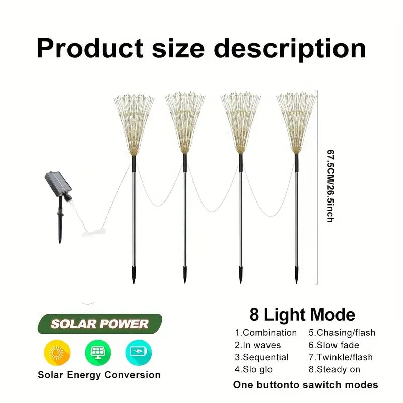 Solar LED Fireworks Lights