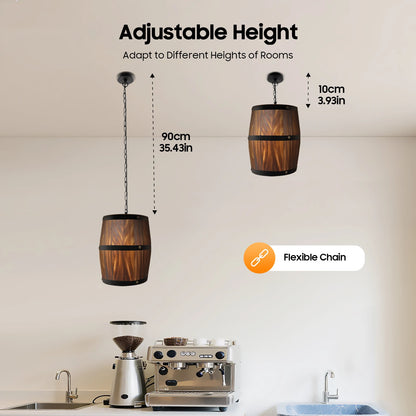 Wine Barrel Design Chandelier UL Certified