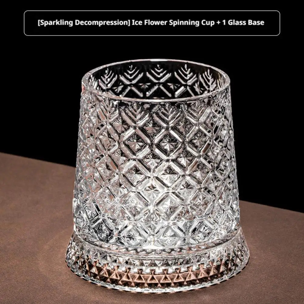 Rotating Whiskey Glass with Base