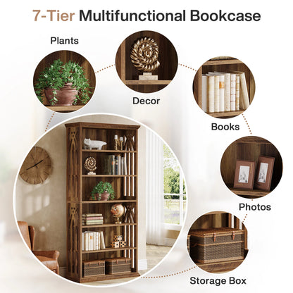 75-Inch 6-Tier Tall Bookshelf