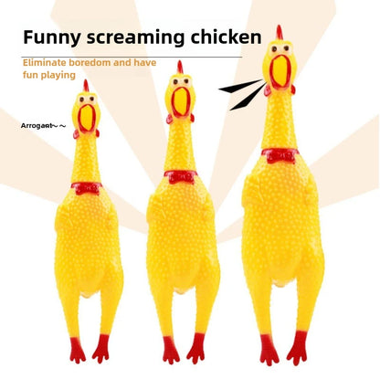 Squeaky/Screaming Chicken Dog Toy