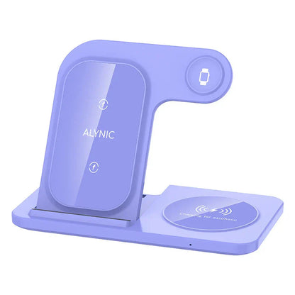 LED Fast Wireless Charging Station