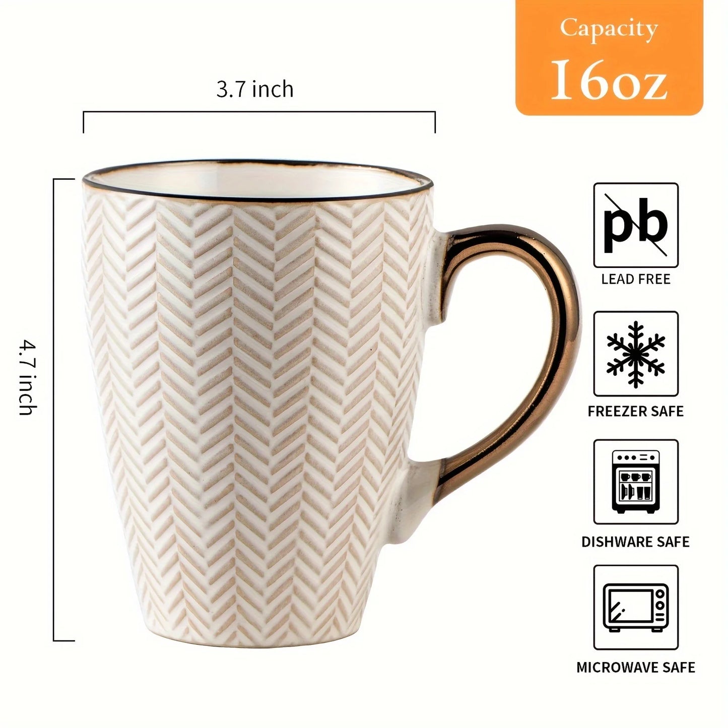 16oz Ceramic Coffee Mugs