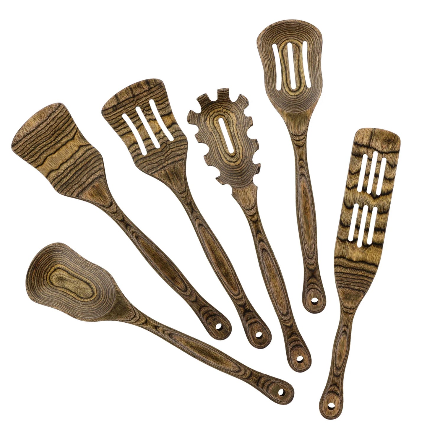  6pcs Pakkawood Kitchen Utensils Set
