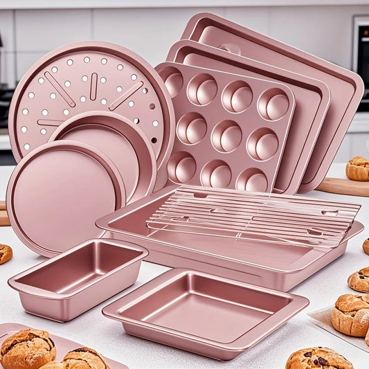 Set of 10 Non-Stick Baking Pans